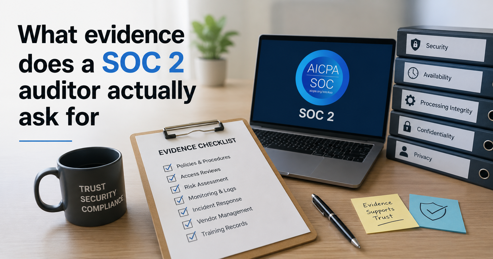 What evidence does a SOC 2 auditor ask for